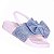 Sandalia Chinelo Slide lacinho Feminina Branco Azul Glitter - Imagem 1