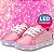 Tenis de led recarregável rosa glitter feminino infantil - Imagem 3