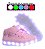 Tênis de Led infantil feminino recarregável rosa estrela - Imagem 5