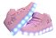 Tênis de Led infantil feminino recarregável rosa estrela - Imagem 1