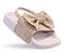 Sandalia Chinelo Slide Infantil Feminina Dourado Glitter - Imagem 1