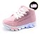 Tenis Led botinha Rosa Infantil Feminino com luz - Imagem 1