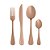 Faqueiro Inox Rose Gold Positano  da Lyor com 24 peças - Imagem 1