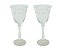 Conjunto de 6 taças de vinho de vidro transparente lapidado - Imagem 1