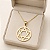Colar Estrela de David Redonda G - Banhado a Ouro 18K - Imagem 2