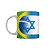 Caneca bandeiras - Brasil/Israel - Imagem 1