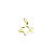 Pingente - Estrela de David Movel - Ouro Branco e Amarelo 18K - Imagem 1