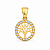 Pingente Árvore da Vida Redondo - Banhado Ouro 18K - Zircônia Cravejada - Imagem 1