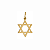 Pingente Estrela de David - Ouro 18K - Imagem 1