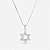 Colar estrela de David - Zirconia - Prata 925 - Imagem 1