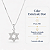Colar estrela de David - Zirconia - Prata 925 - Imagem 2