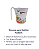 Caneca para Netilat Yadaim – Branco Florido - Melamina - Imagem 2