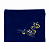 Capa para Tefilin Bordada - Veludo Azul Marinho - Imagem 1