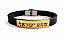 Pulseira de Borracha Shemá Israel - Placa Dourada - Imagem 1