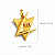 Pingente de Ouro Estrela de David com Chai 2,5cm Design Moderno - Imagem 4