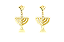 Brincos Menorá Dourado - Imagem 1