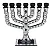 Menorá Knesset Prateado - MDF - 30 cm - Imagem 1