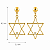 Brincos Estrela de David Com Pedrinha - Dourado - Imagem 3