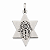 Pingente Estrela de David com Hamsa - Prateado - Imagem 1