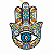 Hamsa de cerâmica - Olho Grego Colorida - Imagem 1