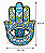 Hamsa de cerâmica - Olho Grego Azul - Imagem 5
