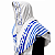 Talit Gadol Kosher Acrilã - 1,40 x 1,90 m - Imagem 1