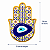Hamsa de Porcelana Olho Grego e Flores - Enfeite de Parede - Imagem 2