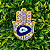 Hamsa de Porcelana Olho Grego e Flores - Enfeite de Parede - Imagem 3
