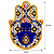 Hamsa de Porcelana Olho Grego e Hamsa - Enfeite de Parede - Imagem 3