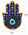 Hamsa de Porcelana Repleta de Olhos Gregos - Enfeite de Parede - Imagem 2