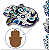 Hamsa de Porcelana Repleta de Olhos Gregos - Enfeite de Parede - Imagem 3