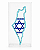 Enfeite Mapa de Israel Na Moldura de Acrílico - Estrela de David - Imagem 1