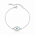 Pulseira de Olho Grego Madre Pérola com Zircônias - Prata 925 - Imagem 1