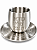 Copo para Kidush com Pratinho Borê Pri Hagafen - Aço Inox - Imagem 1