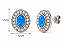 Brinco Oval Pedra Opala e Zircônias - Prata 925 - Imagem 3