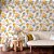 Papel de Parede Floral Ramas de Flores Laranjas - Imagem 2