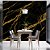 Papel de Parede Mármore Preto e Ouro Luxo - Imagem 1