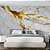 Papel de Parede Mármore Branco Veio Dourado Líquido - Imagem 1