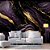 Papel de Parede Mármore Líquido Preto, Roxo e Dourado - Imagem 3
