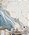 Papel de Parede Mármore Líquido Creme, Azul Celeste e Dourado - Imagem 1
