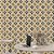 Papel de Parede Azulejo Ladrilho Floral Ocre e Preto - Imagem 3