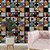 Papel de Parede Azulejo Geométrico Formas Abstrato Colorido - Imagem 1