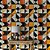 Papel de Parede Azulejo Geométrico Abstrato Laranja e Preto - Imagem 3