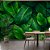 Papel de Parede Folhas Largas Verde Floresta - Imagem 2