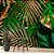 Papel de Parede Folhas de Palmeira Verde e Dourado Metálico - Imagem 1