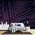Papel de Parede Folhas de Palmeira Roxo e Preto - Imagem 1