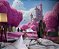 Papel de Parede Castelo na Floresta Rosa - Imagem 2