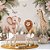 Papel de Parede Safari Girafa, Elefante e Leão - Imagem 1