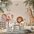 Papel de Parede Safari Girafa, Elefante e Leão - Imagem 2