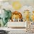 Papel de Parede Safari Leão, Elefante e Girafas - Imagem 2